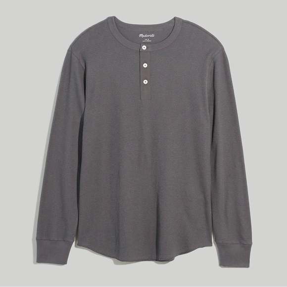 NWOT Madewell Thermal Henley Long Sleeve Tee - Picture 4 of 8